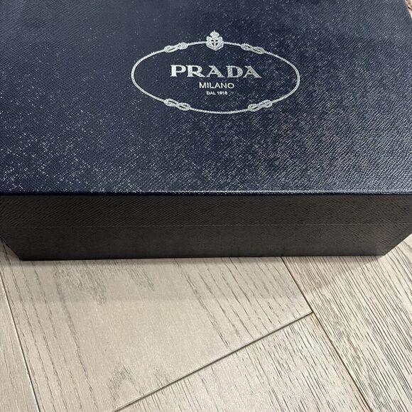 Prada Retro Trainer Sneaker Oltremare Nero Suede Leather Mens UK 9 / US 10 NEW - Picture 14 of 15